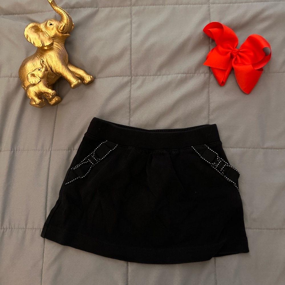 Janie and Jack Black Mini Skater Skirt for Casual Night Out - Picture 1 of 3